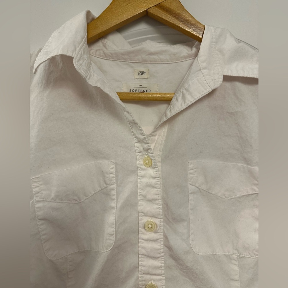 Loft White Softened Shirt - Picture 4 of 4